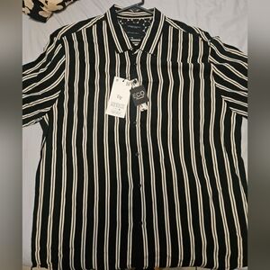 Denim & Flower Black and Tan Striped Shirt